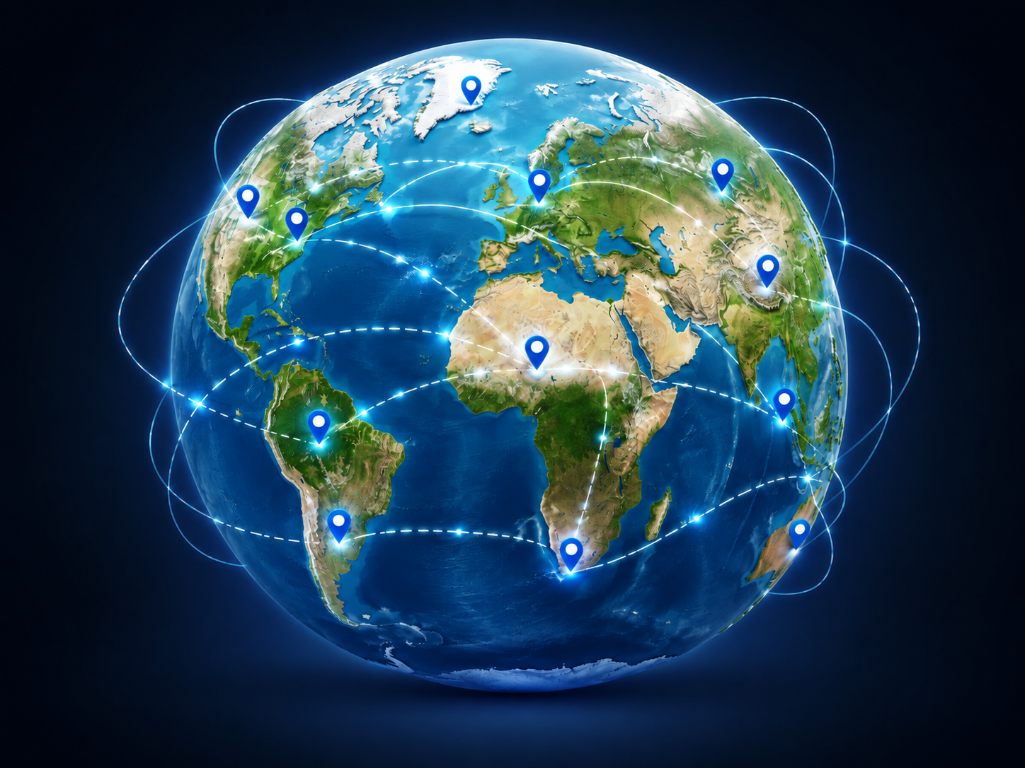 Globe map for planetary dispatch