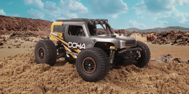 Orange ArcaneTCG offroad truck